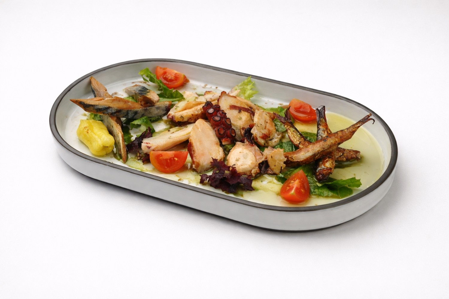 Маринованная тарелка морепродуктов